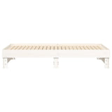 Lit coulissant sans matelas blanc 2x(75x190) cm