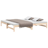 Lit coulissant sans matelas 2x(100x200) cm bois de pin massif