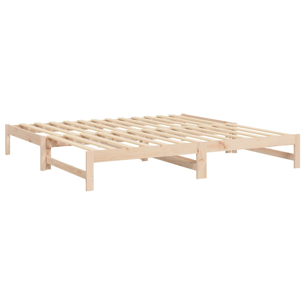 Lit coulissant sans matelas 2x(100x200) cm bois de pin massif