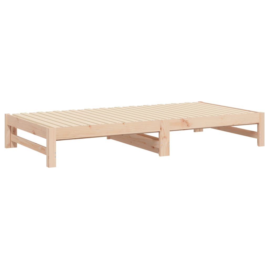 Lit coulissant sans matelas 2x(100x200) cm bois de pin massif