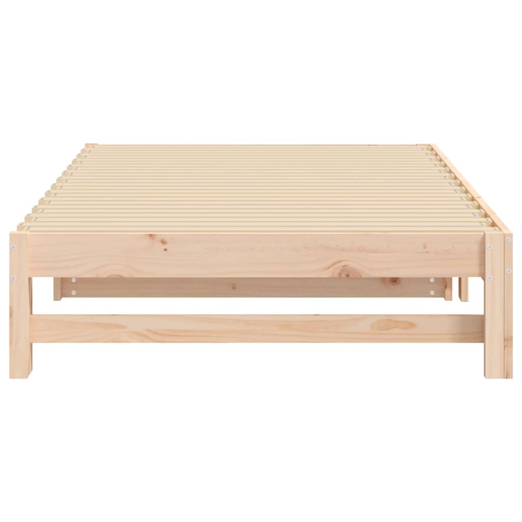 Lit coulissant sans matelas 2x(100x200) cm bois de pin massif