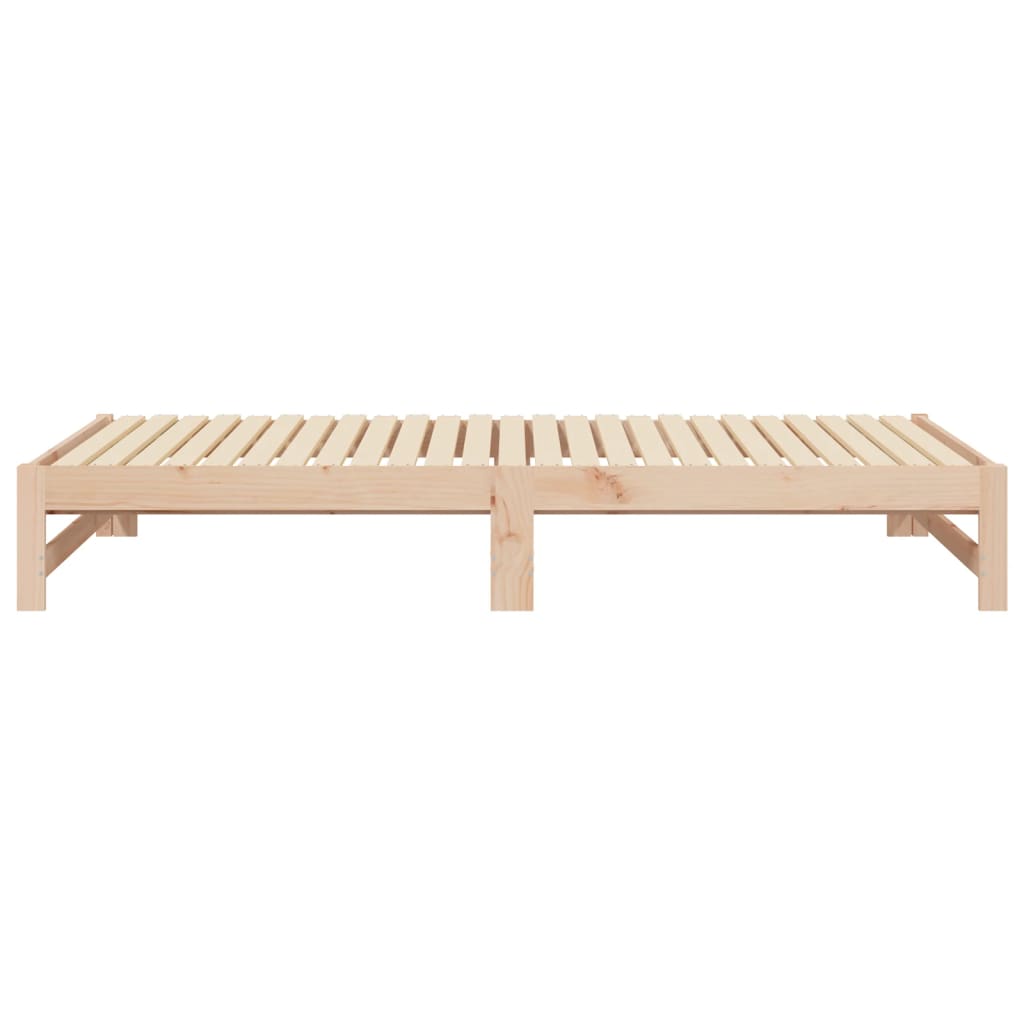 Lit coulissant sans matelas 2x(100x200) cm bois de pin massif