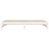 Lit coulissant sans matelas blanc 2x(100x200) cm