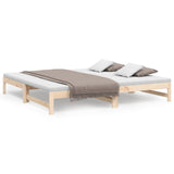 Lit coulissant sans matelas 2x(90x200) cm Bois de pin massif