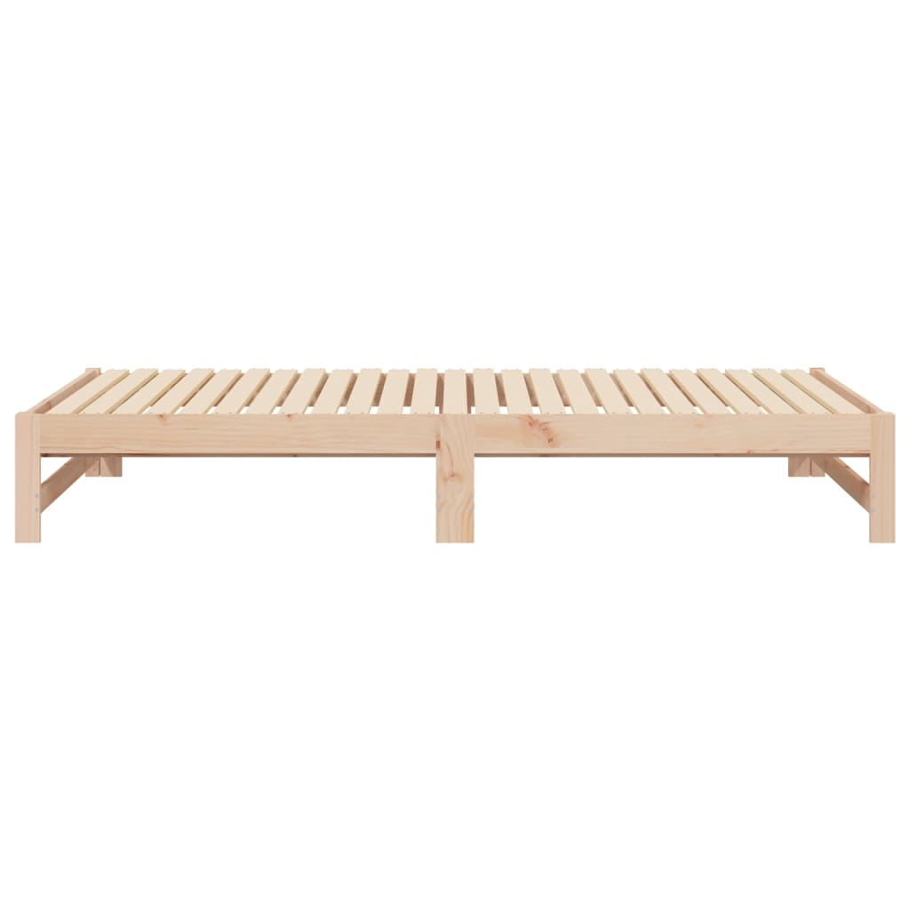 Lit coulissant sans matelas 2x(90x200) cm Bois de pin massif