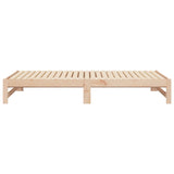 Lit coulissant sans matelas 2x(90x200) cm Bois de pin massif