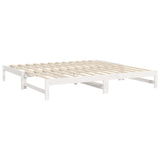 Lit coulissant sans matelas blanc 2x(90x200) cm