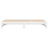 Lit coulissant sans matelas blanc 2x(90x200) cm