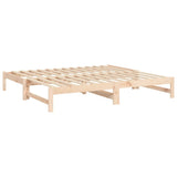 Lit coulissant sans matelas 2x(90x190) cm Bois de pin massif