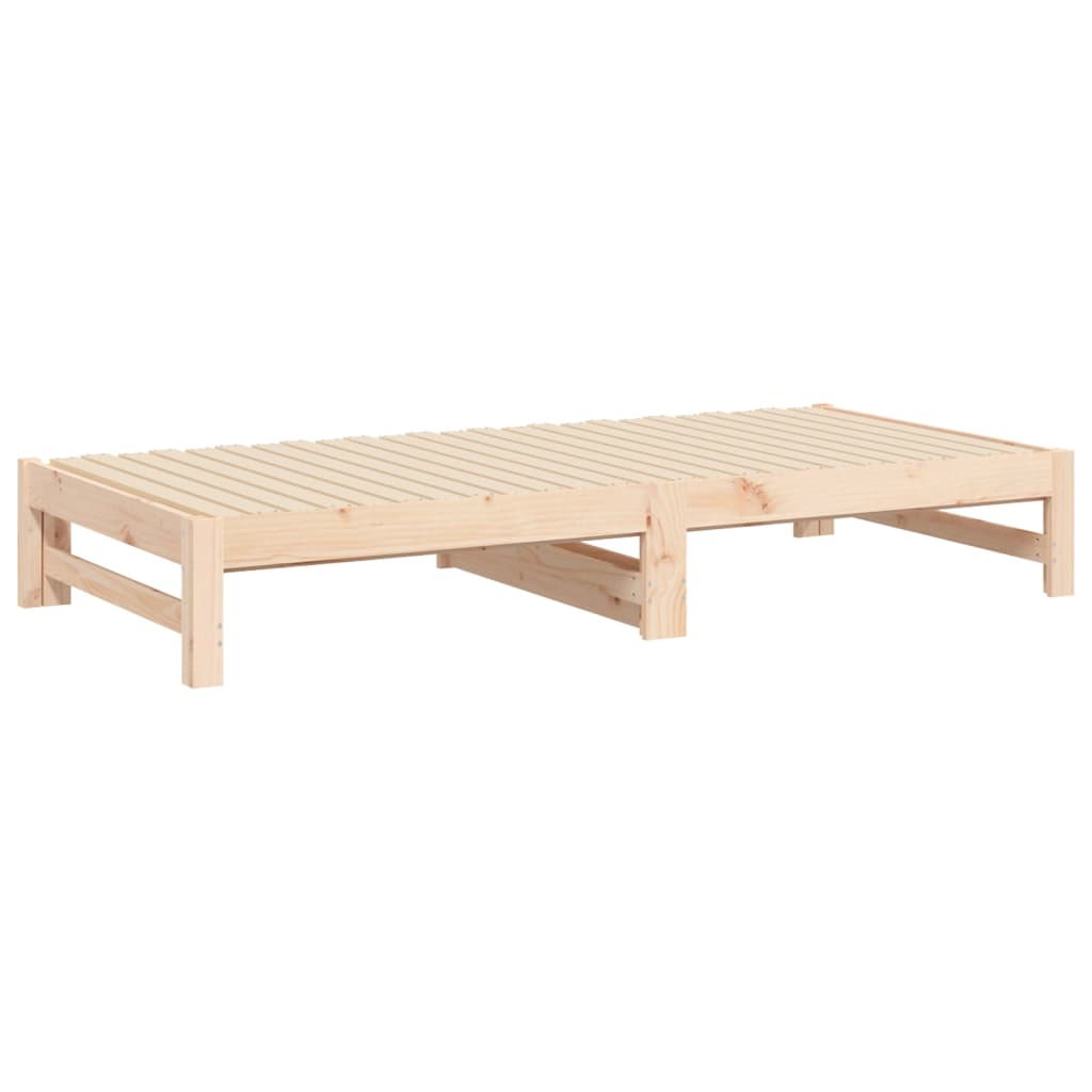 Lit coulissant sans matelas 2x(90x190) cm Bois de pin massif