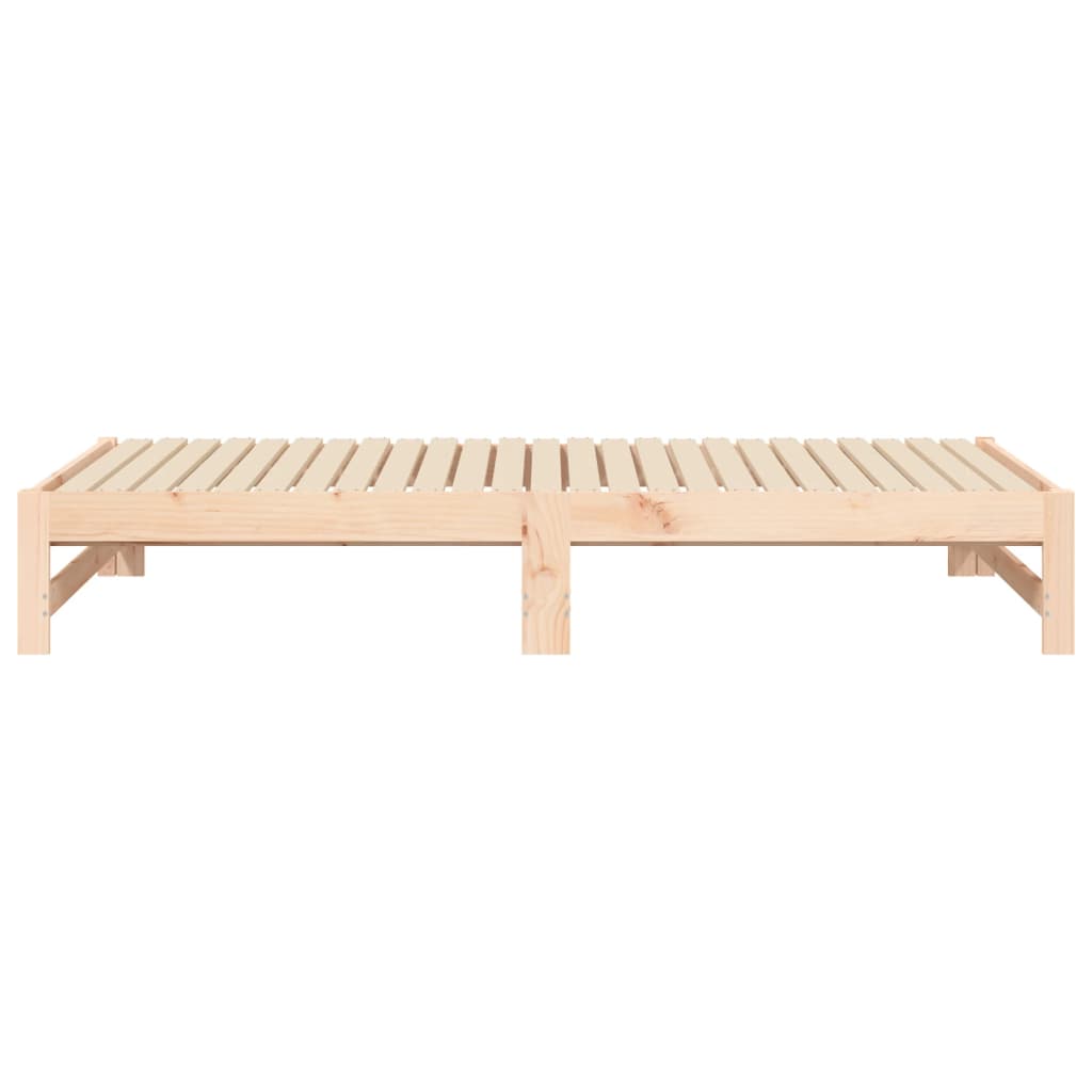 Lit coulissant sans matelas 2x(90x190) cm Bois de pin massif