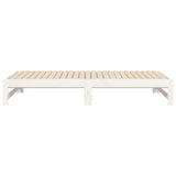 Lit coulissant sans matelas blanc 2x(75x190) cm