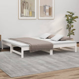 Lit coulissant sans matelas blanc 2x(75x190) cm