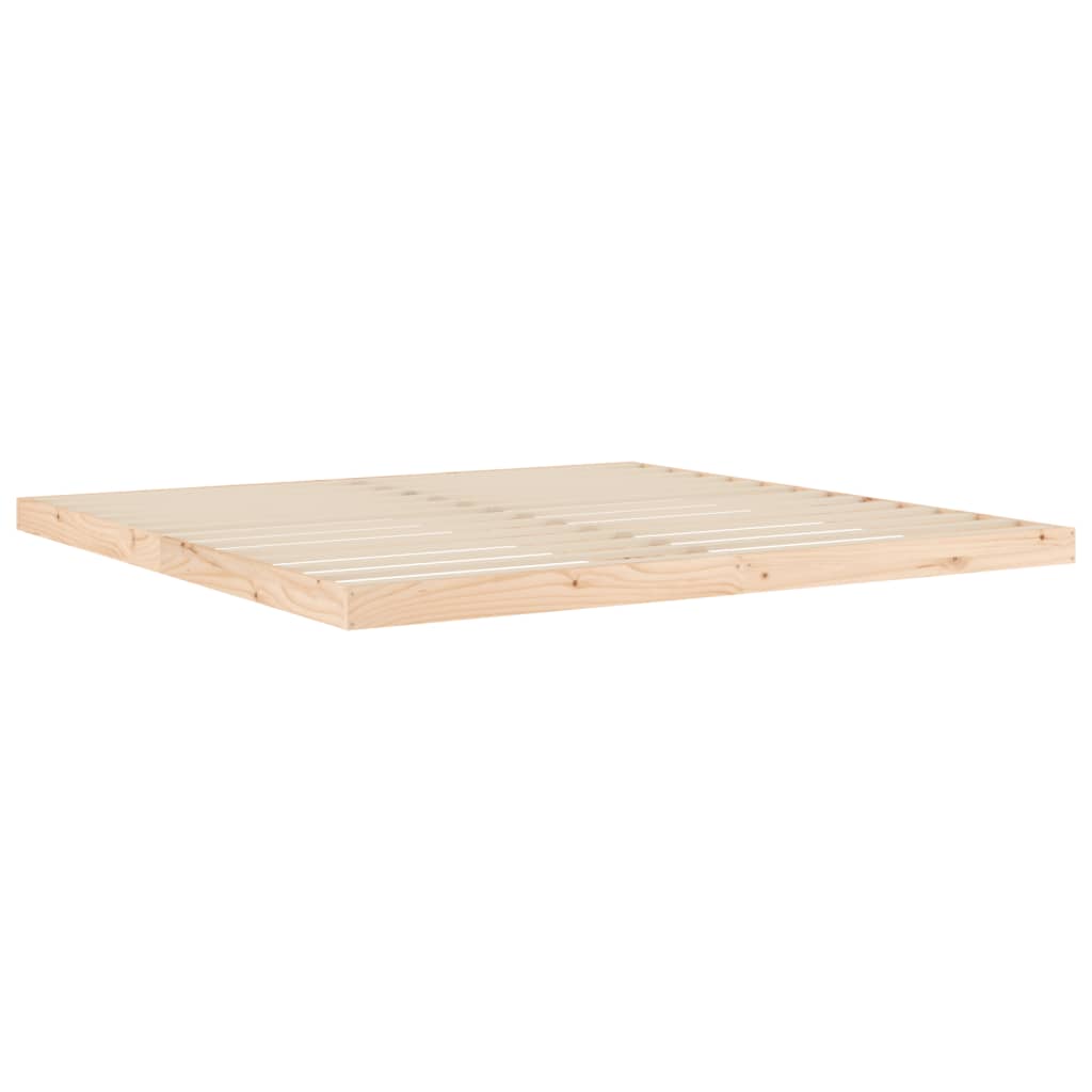 Bed frame without mattress 200x200 cm solid pine wood