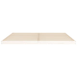 Cadre de lit sans matelas blanc 200x200 cm bois massif de pin