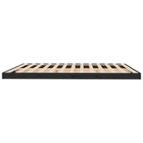 Cadre de lit sans matelas noir 180x200 cm bois massif de pin