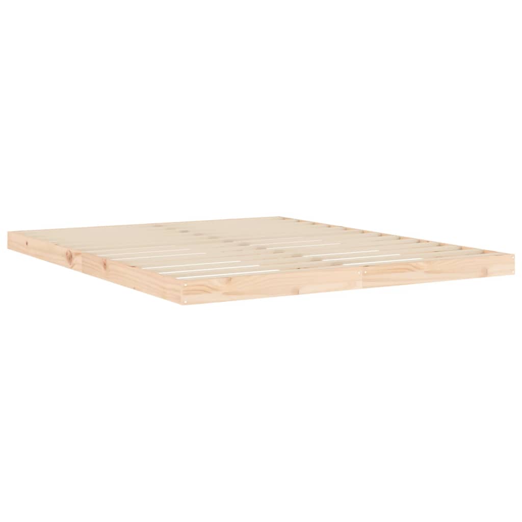 Bed frame without mattress 160x200 cm solid pine wood