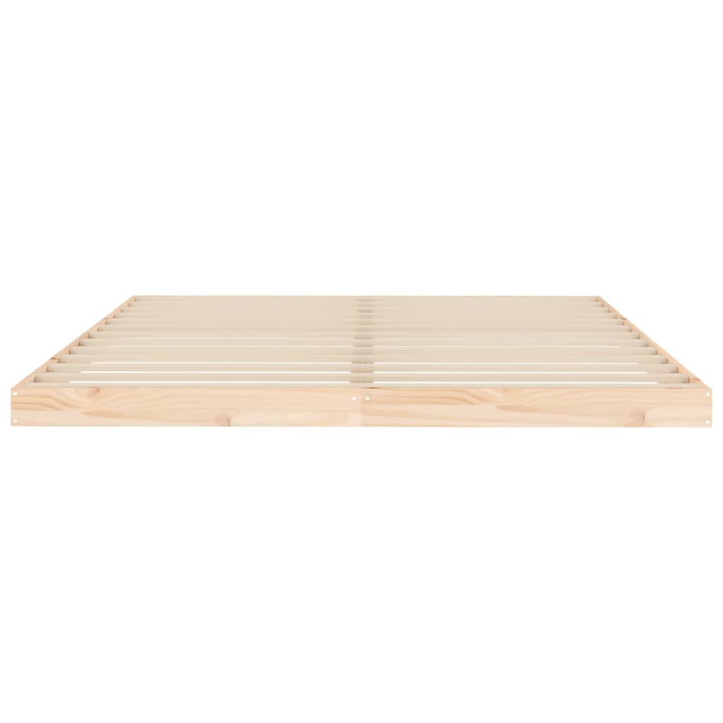 Bed frame without mattress 160x200 cm solid pine wood