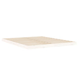 Cadre de lit sans matelas blanc 160x200 cm bois de pin massif