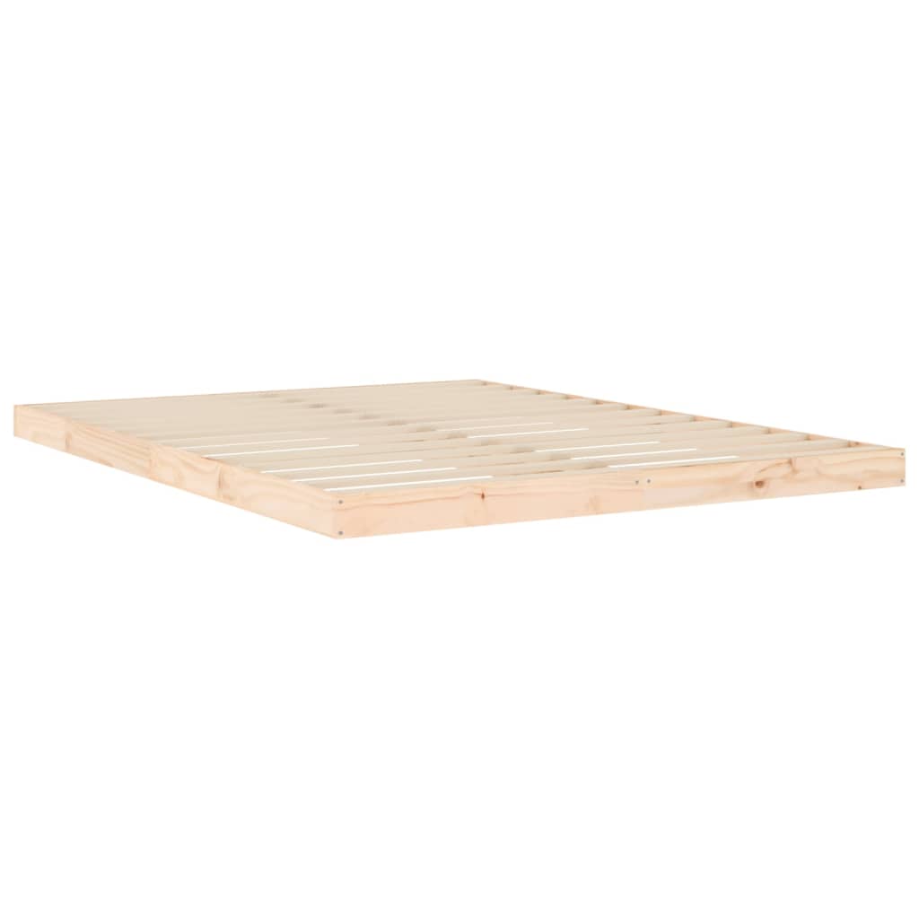 Bed frame without mattress 150x200 cm solid pine wood