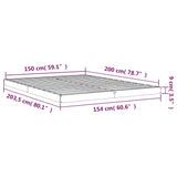 Bettgestell ohne Matratze 150x200 cm aus massivem Kiefernholz