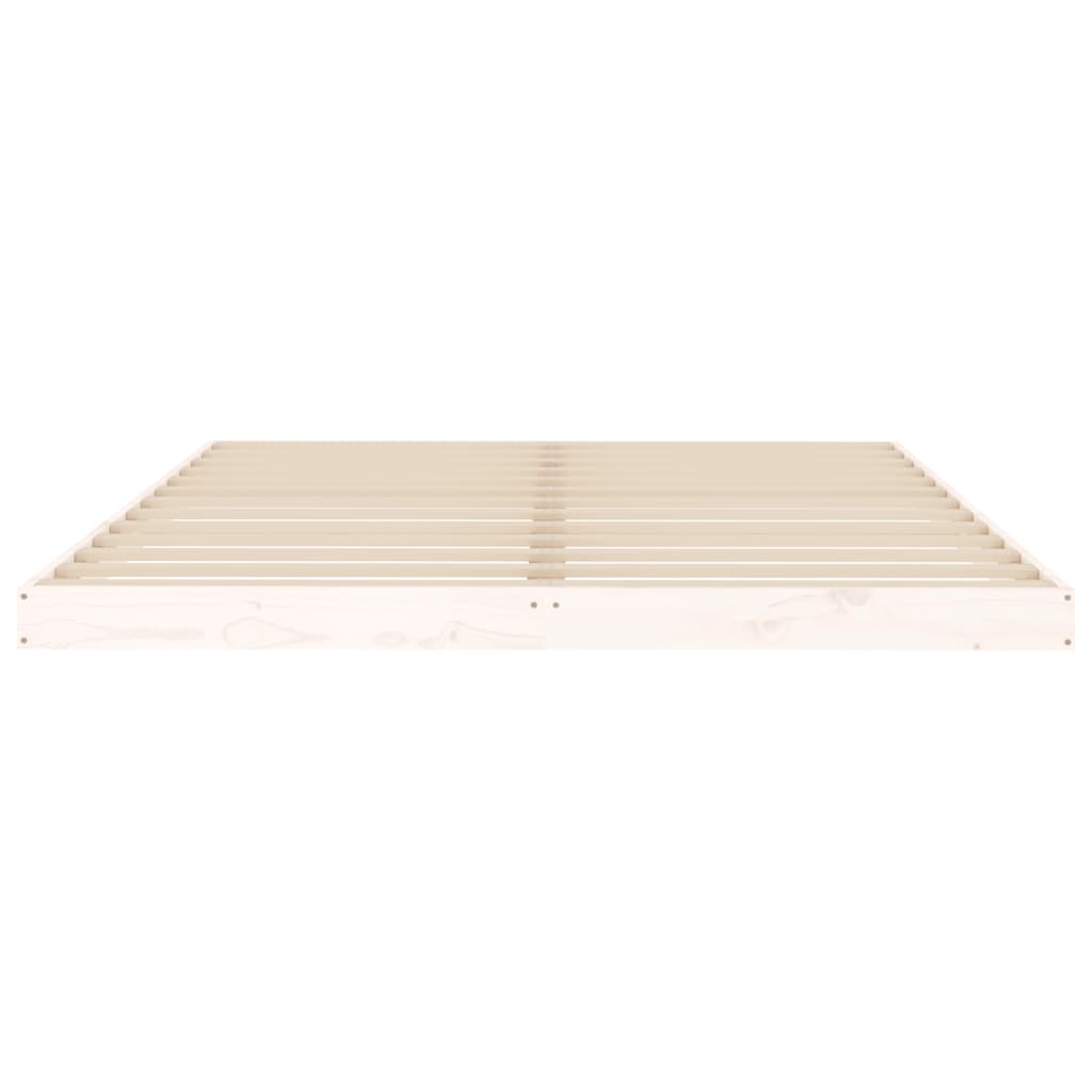 Cadre de lit sans matelas blanc 150x200 cm bois de pin massif