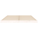 Cadre de lit sans matelas blanc 150x200 cm bois de pin massif