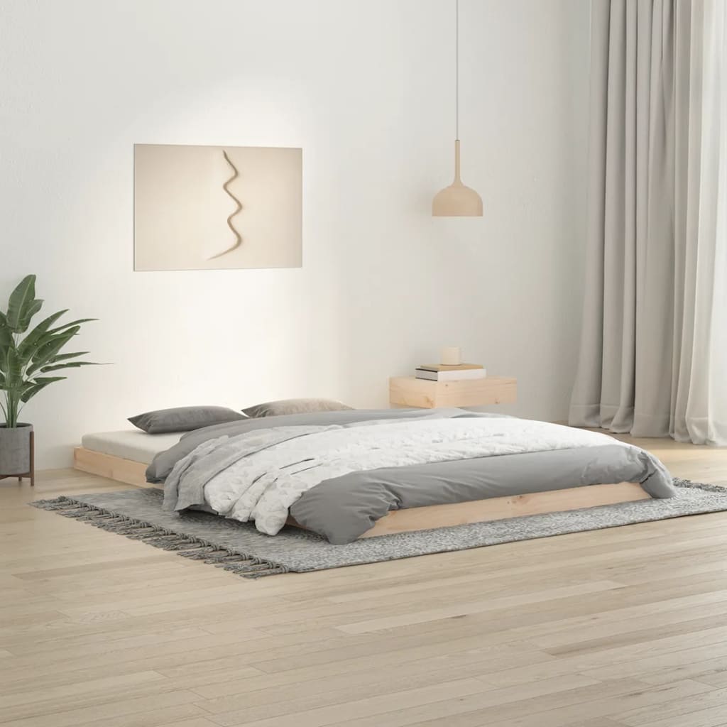 Cadre de lit sans matelas 140x200 cm bois massif de pin