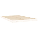 Cadre de lit sans matelas blanc 120x200 cm bois de pin massif