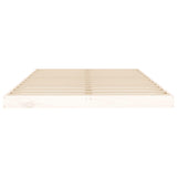 Cadre de lit sans matelas blanc 120x200 cm bois de pin massif