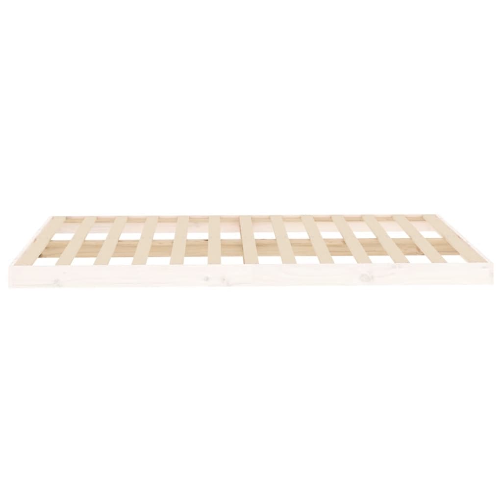 Cadre de lit sans matelas blanc 120x200 cm bois de pin massif