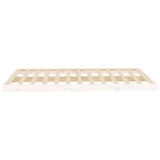 Cadre de lit sans matelas blanc 120x200 cm bois de pin massif