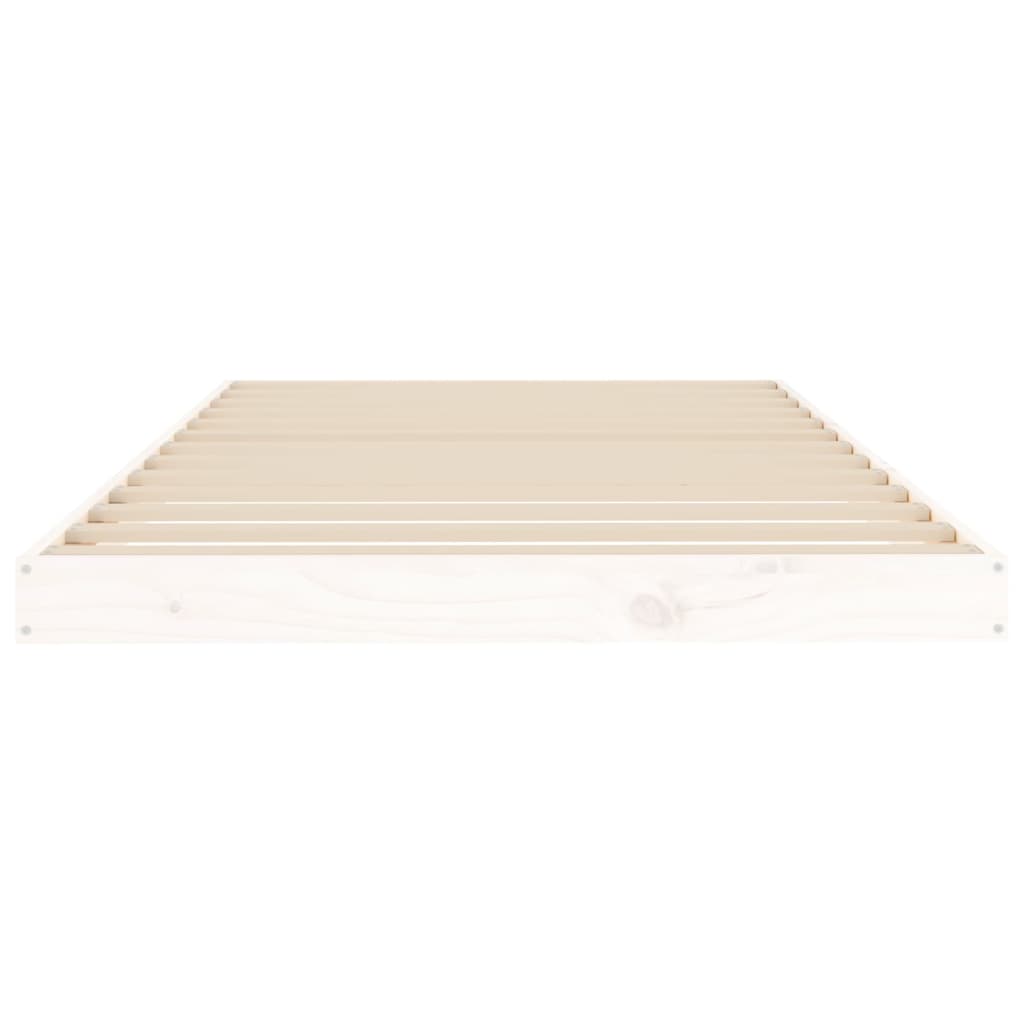 Cadre de lit sans matelas blanc 100x200 cm bois de pin massif