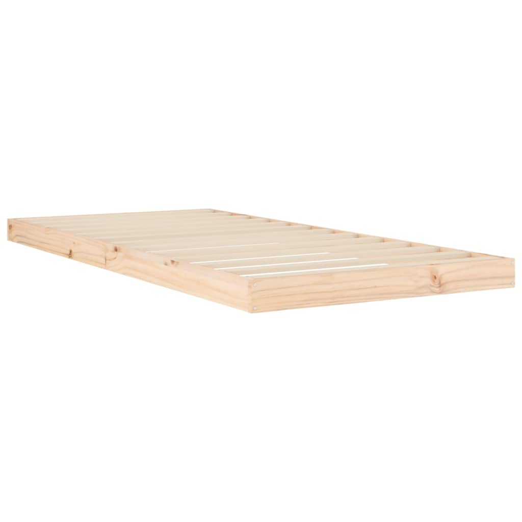 Bed frame without mattress 90x200 cm solid pine wood