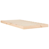 Bed frame without mattress 90x200 cm solid pine wood