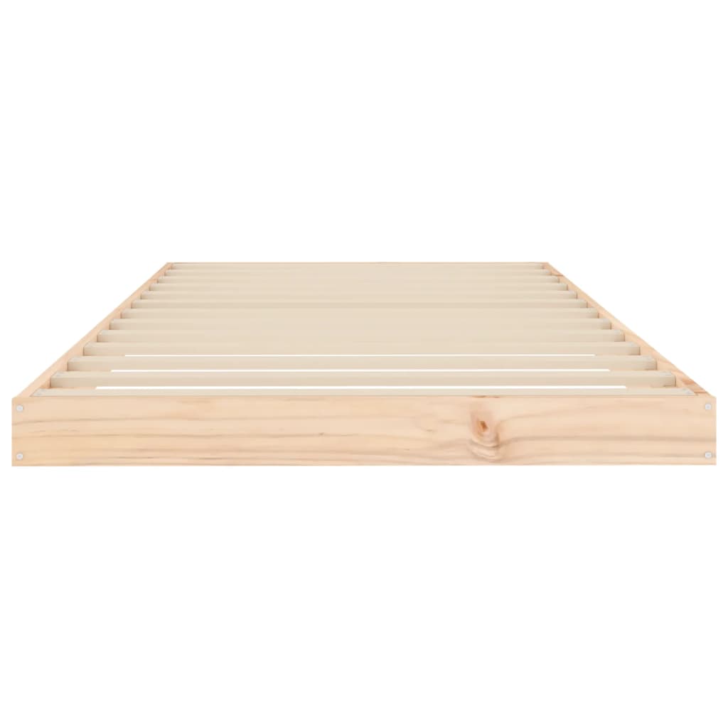 Bed frame without mattress 90x200 cm solid pine wood