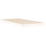 Cadre de lit sans matelas blanc 90x200 cm bois de pin massif