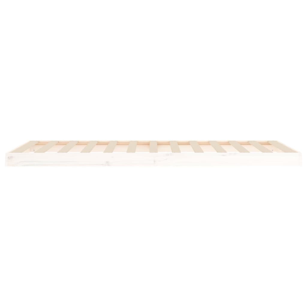 Cadre de lit sans matelas blanc 90x200 cm bois de pin massif