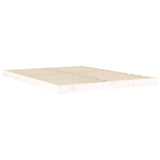 Cadre de lit sans matelas blanc 140x190 cm bois de pin massif