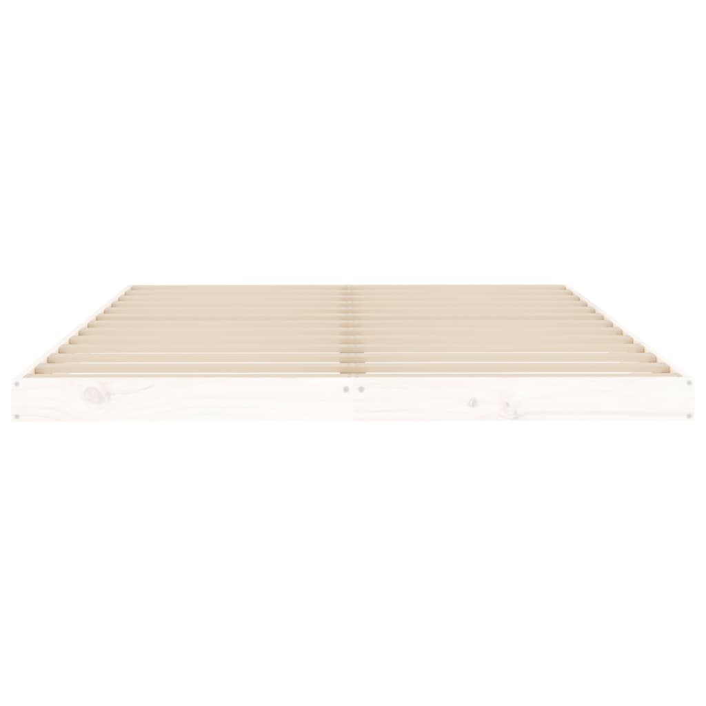 Cadre de lit sans matelas blanc 140x190 cm bois de pin massif