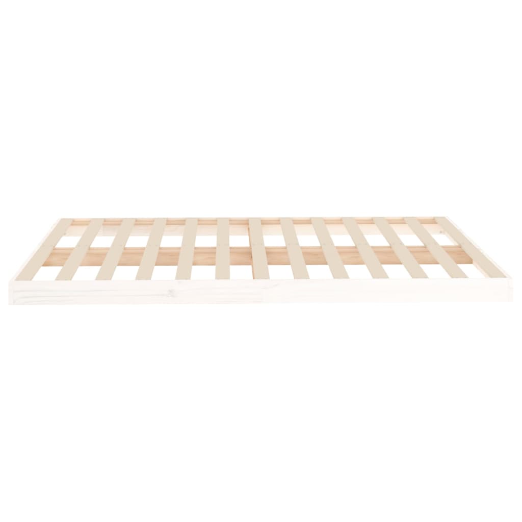 Cadre de lit sans matelas blanc 140x190 cm bois de pin massif