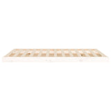 Cadre de lit sans matelas blanc 135x190 cm bois de pin massif