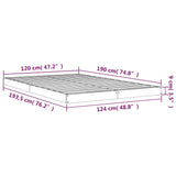 Cadre de lit sans matelas 120x190 cm bois de pin massif