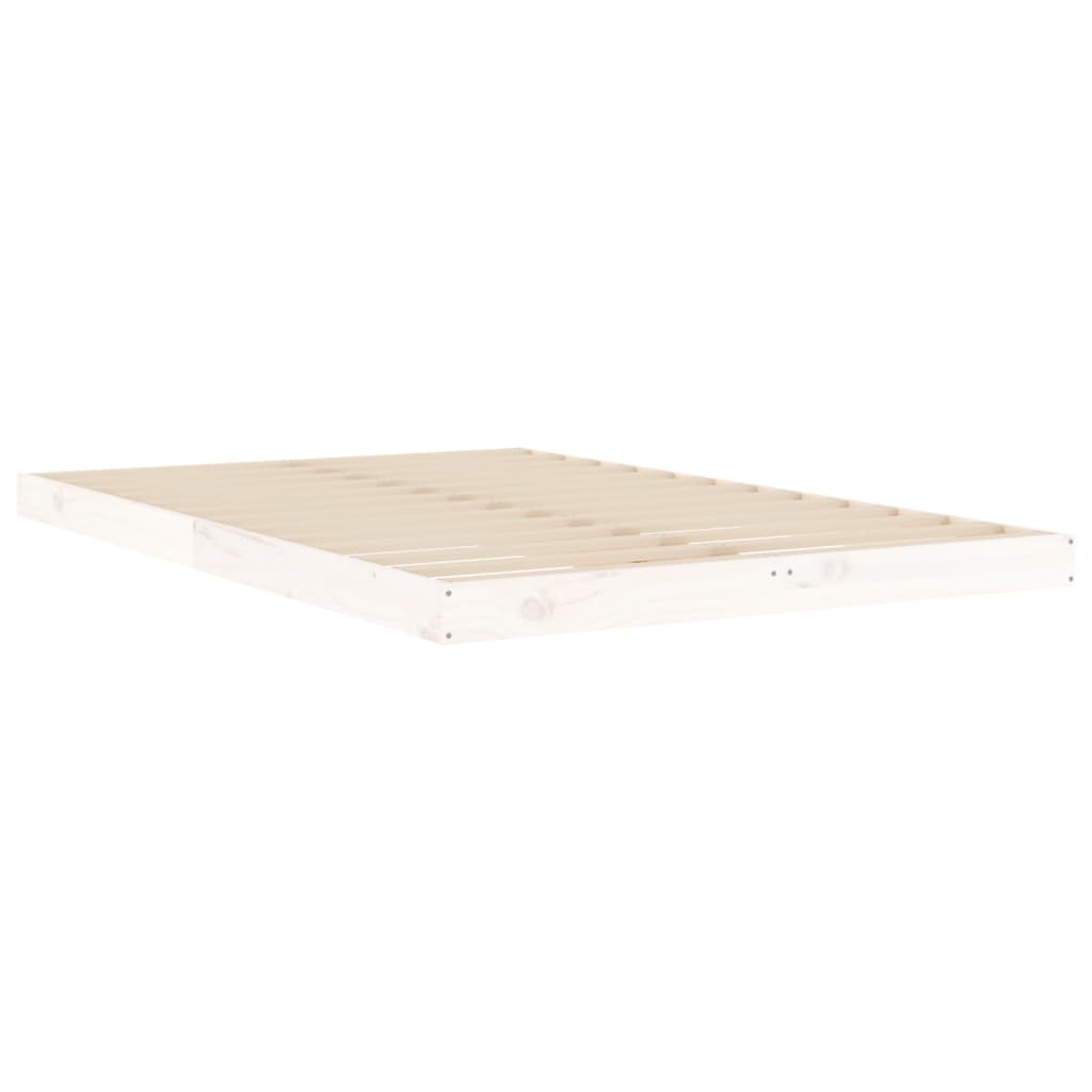 Cadre de lit sans matelas blanc 120x190 cm bois de pin massif