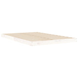 Cadre de lit sans matelas blanc 120x190 cm bois de pin massif