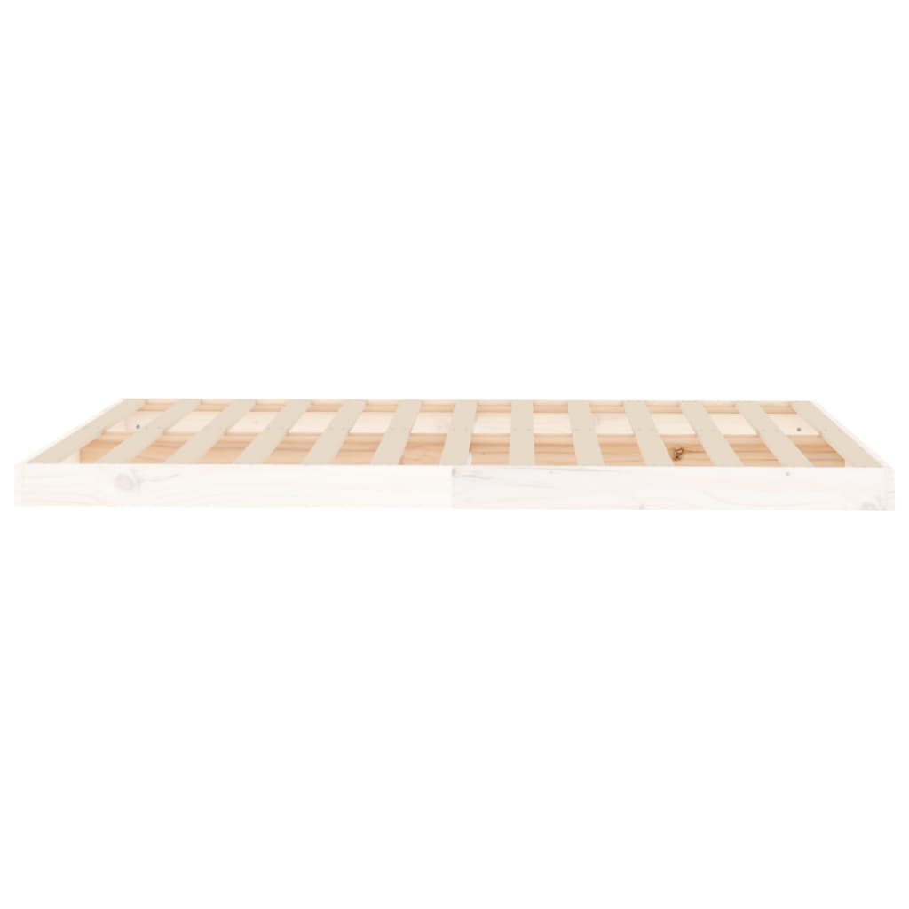 Cadre de lit sans matelas blanc 120x190 cm bois de pin massif