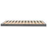 Cadre de lit sans matelas gris 120x190 cm bois de pin massif