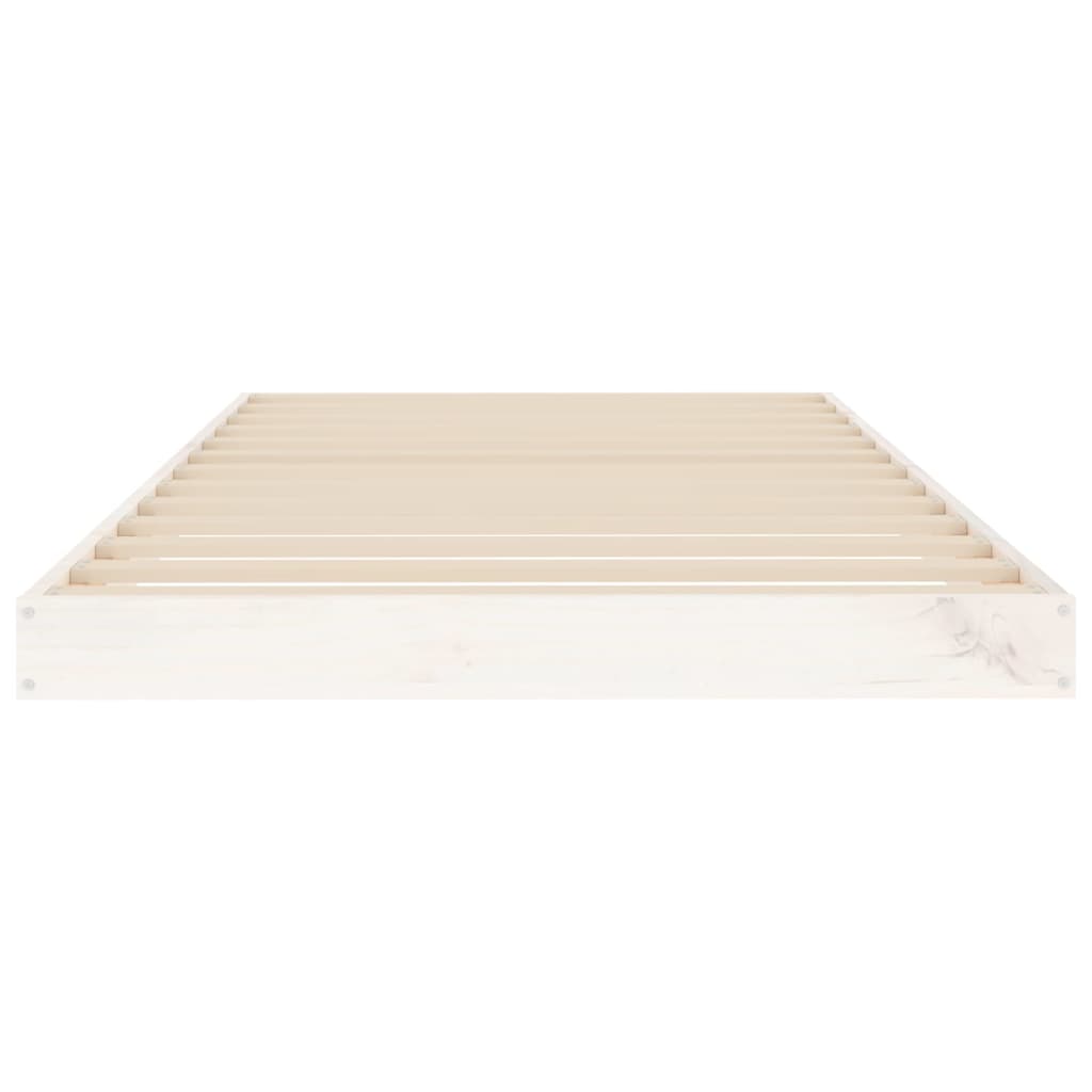 Cadre de lit sans matelas blanc 90x190 cm bois de pin massif