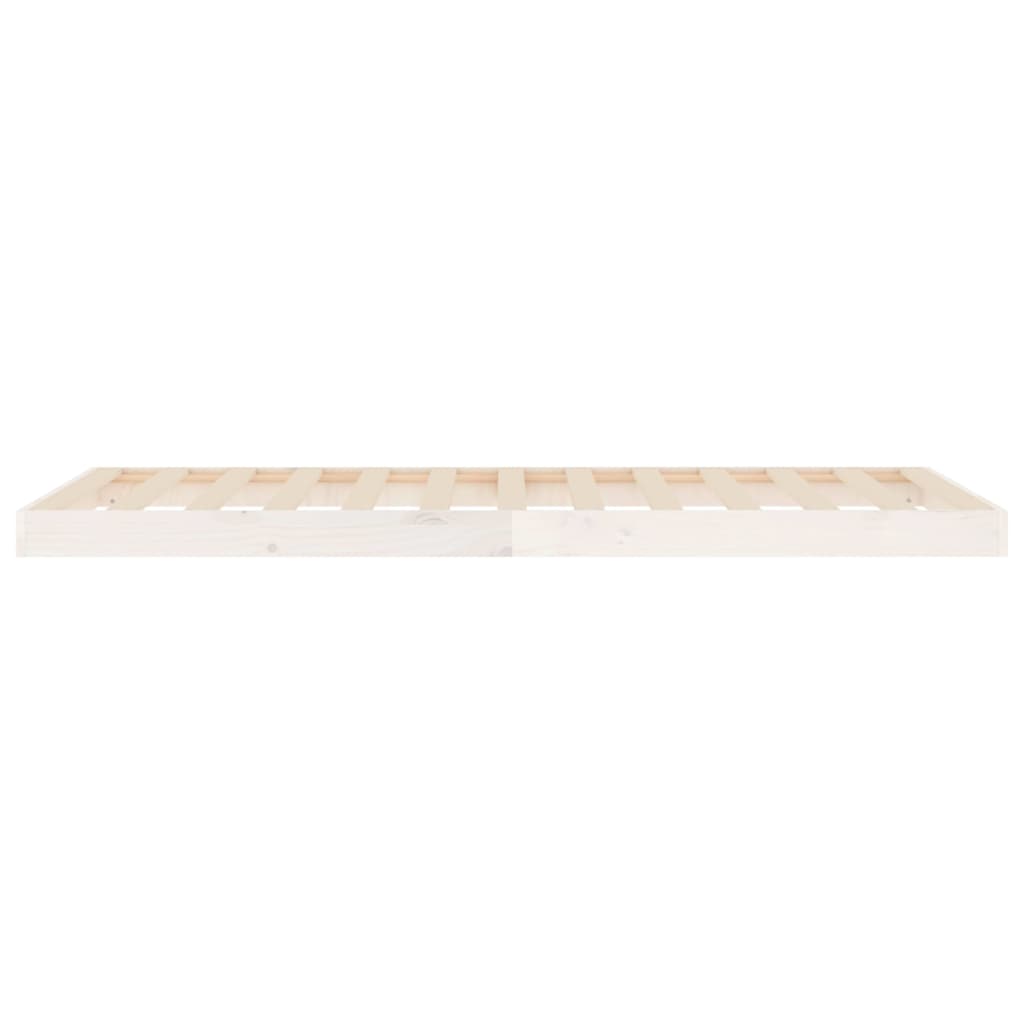 Cadre de lit sans matelas blanc 90x190 cm bois de pin massif