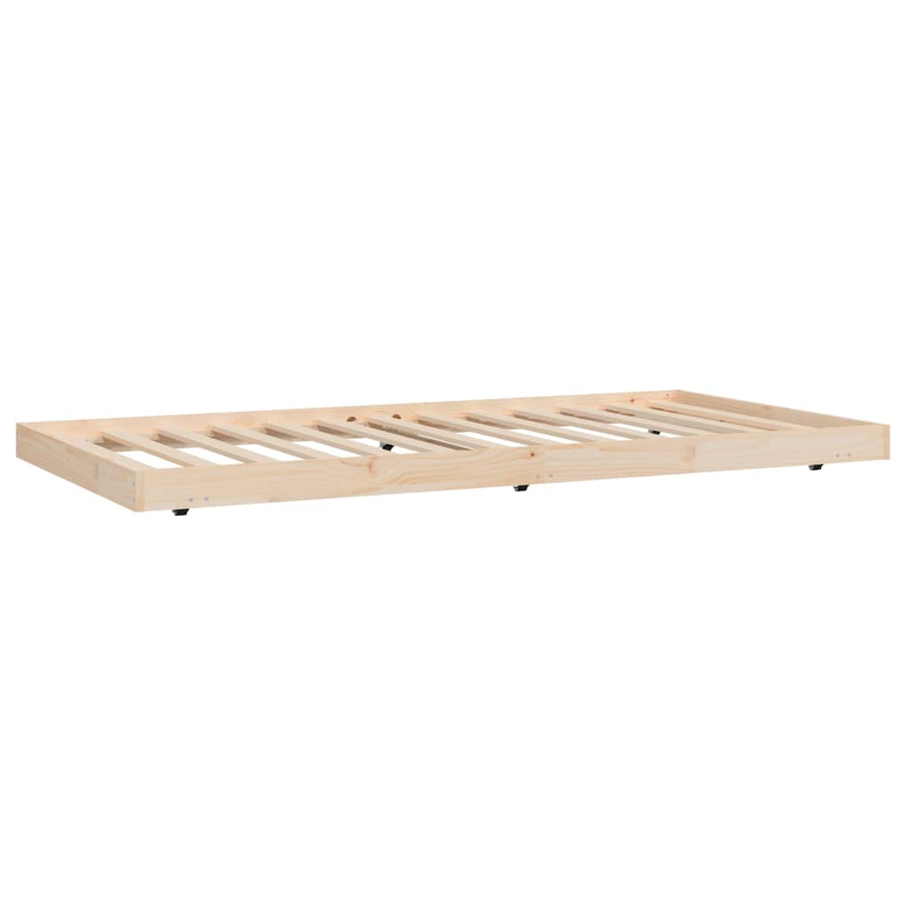 Bed frame without mattress 100x200 cm solid pine wood